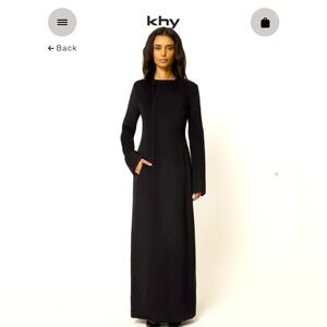 Khy by Kylie Jenner 
Women's Long Sleeve Black Maxi Dress